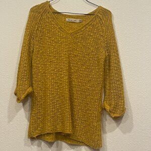 Mustard yellow Sunny Girl chunky knit sweater